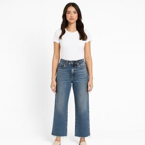 Garage Wide Leg Frayed Hem Jeans 25 x 26 Size 1